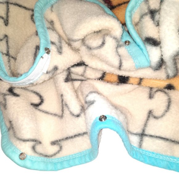 Vintage Colap Textil Winnie The Pooh Cuddle Wrap Snap & Zipper Blanket 30" X 38" - Picture 12 of 14